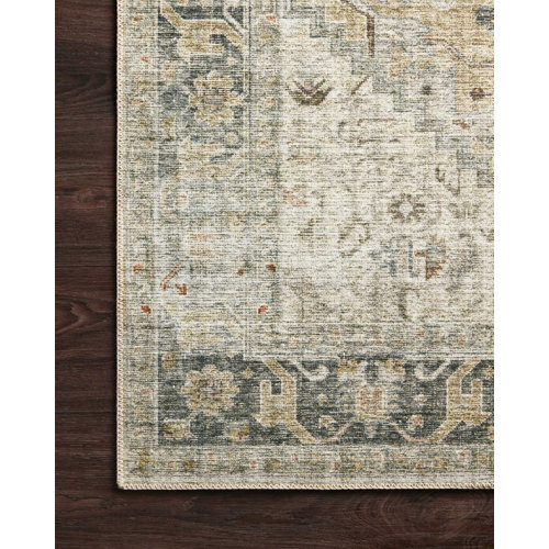 Bloomsbury Market Appolonie Performance Beige/Sage Green Rug & Reviews